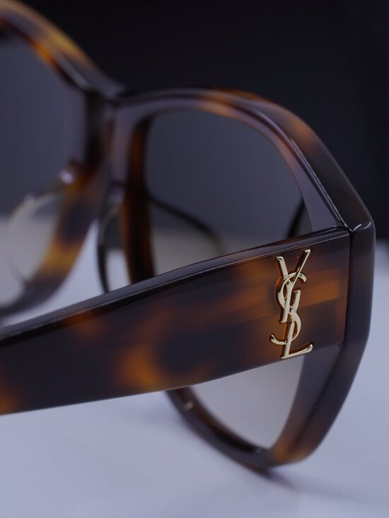 Saint Laurent SLM8/F 003 Butterfly Sunglasses - Havana / Brown main image 10